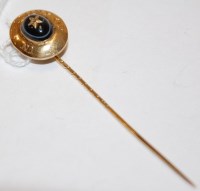 Lot 520 - A 19th century yellow metal, black onyx, and...