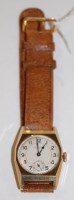 Lot 548 - A J W Benson gents 9ct gold cased dress watch,...