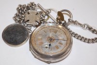 Lot 565 - A Swiss made Silveroid gents open faced pocket...
