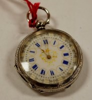 Lot 545 - A circa 1900 Continental silver cased ladies...