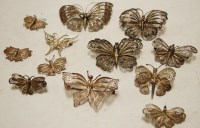 Lot 585 - A collection of assorted silver filigree white...