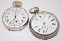 Lot 544 - A late 19th century Waltham silver cased gents...