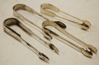 Lot 637 - A pair of George III Scottish silver sugar...