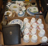 Lot 742 - Two boxes of miscellaneous china to include;...