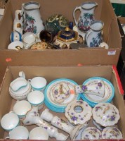 Lot 743 - Three boxes of miscellaneous china to include;...