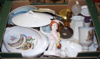 Lot 758 - A box of miscellaneous china to include;...