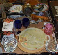 Lot 761 - Two boxes of miscellaneous items to include;...