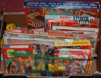 Lot 764 - A box of assorted childrens toys and games to...