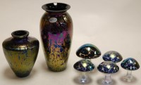 Lot 773 - A Royal Brierley iridescent studio glass vase,...