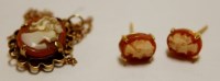 Lot 531 - A ladies 9ct gold mounted carved shell cameo...