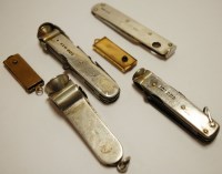 Lot 527 - Four various silver mounted on steel cigar...
