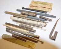 Lot 526 - A collection of propelling pencils; steel...