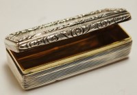 Lot 523 - A George IV silver vesta case, having engine...