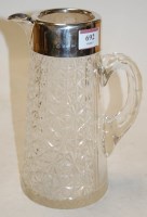 Lot 692 - An Edwardian cut glass and silver mounted...