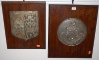 Lot 733 - An early 20th century silver plated heraldic...