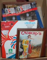 Lot 786 - A box of assorted mainly football related...