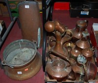 Lot 794 - A collection of miscellaneous copper wares to...