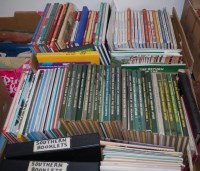 Lot 805 - Two boxes of assorted rail related hardback...