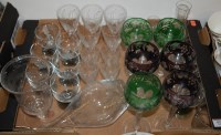 Lot 826 - A box of miscellaneous glassware to include...