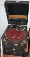 Lot 830 - An early 20th century canvas clad portable...