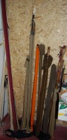 Lot 847 - A collection of assorted fishing rods and...