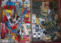 Lot 851 - Two boxes of assorted loose and playworn...