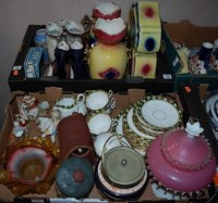 Lot 854 - Two boxes of miscellaneous china and glassware...