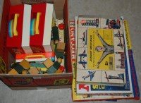 Lot 857 - A box of assorted Fisher Price wooden toys...