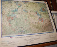 Lot 1001 - A framed reproduction map of RAF Bomber...