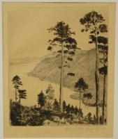 Lot 1037 - Donald Crawford - pair landscape etchings,...