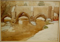 Lot 1047 - E Dimock - Abbots Bridge, Bury St Edmunds,...