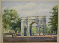 Lot 1059 - Peter Luscombe - Marble Arch bathed in...