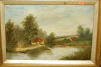 Lot 1068 - H Constance - pair rural landscapes, oil on...