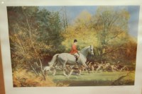 Lot 1096 - Frank Wootton - Going out with Hounds, limited...
