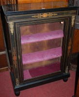 Lot 1106 - A late Victorian ebonised floral boxwood...