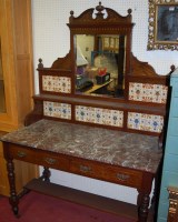 Lot 1114 - A good Sheraton Revival mahogany and floral...