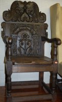 Lot 1122 - A 17th century style low relief carved...