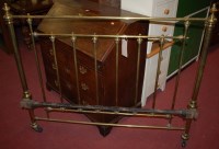 Lot 1159 - A Victorian brass framed double bedstead...