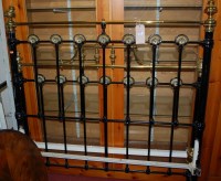 Lot 1160 - A Victorian black painted wrought iron and...