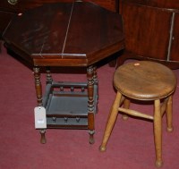 Lot 1172 - An Edwardian walnut octagonal occasional table,...