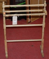 Lot 1190 - A Victorian pine towel rail