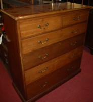 Lot 1194 - A late 19th century mahogany squarefront chest...