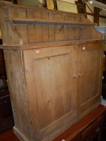 Lot 1203 - A Victorian pine double door side cupboard,...