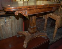 Lot 1206 - An early Victorian rosewood round cornered...