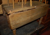 Lot 1209 - A Victorian pine round cornered dropflap...