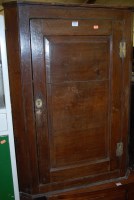 Lot 1216 - A late 18th century joined oak single door...