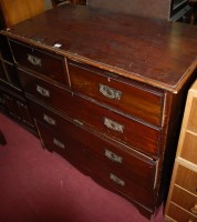 Lot 1236 - A late 19th century walnut chest of two short...