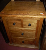 Lot 1249 - An Eastern hardwood chest of two short over...