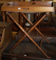 Lot 1252 - A 19th century mahogany butler's tray, raised...