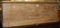 Lot 1254 - A 19th century pine hinge-top tool chest, with...